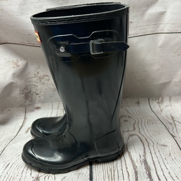 Hunter Rain Boots Original Tall Gloss Black - Picture 6 of 7